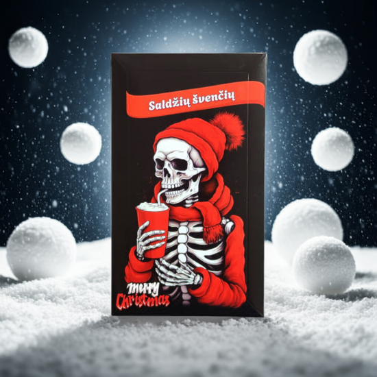 Tamsusis šokoladas 55% kalėdinis "Skeletas" Nr.9 Tamsusis šokoladas 55% kalėdinis "Skeletas" Nr.9