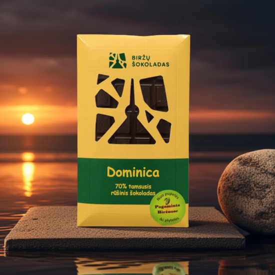 Rūšinis tamsusis 70% šokoladas DOMINICA Rūšinis tamsusis 70% šokoladas DOMINICA