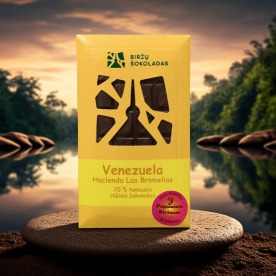 Rūšinis tamsusis 70% šokoladas VENESUELA Hacienda Las Bromelias Rūšinis tamsusis 70% šokoladas VENESUELA Hacienda Las Bromelias