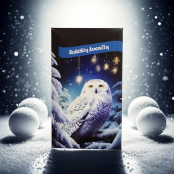 Tamsusis šokoladas 55% kalėdinis "Baltoji pelėda" Nr.8