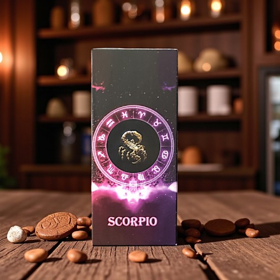 Zodiako šokoladas Skorpionui – su žiedadulkėmis | Biržų šokoladas Šokoladas Skorpionams – 72 procentų juodasis su žiedadulkėmis | Zodiako kolekcija