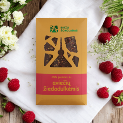 Pieninis šokoladas 35% su AVIEČIŲ ŽIEDADULKĖMIS