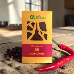 Pieninis šokoladas 35% su ČILI PIPIRIUKAIS
