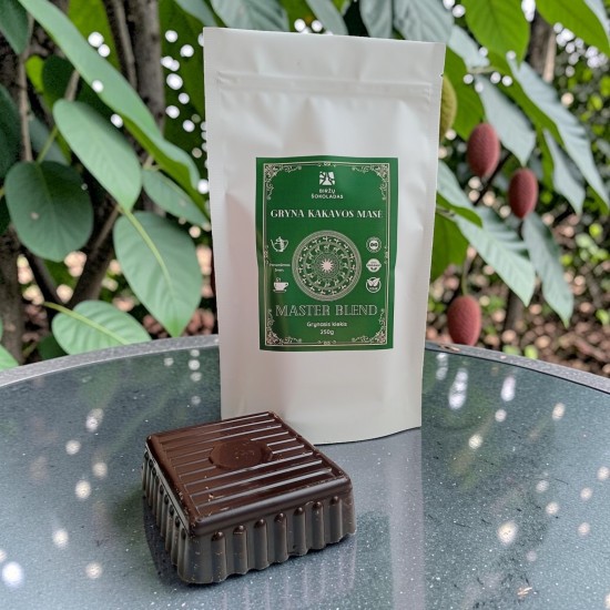MASTER BLEND gryna kakavos masė 99,9 % Gryna kakavos masė 99,9 % MASTER BLEND | Biržų šokoladas