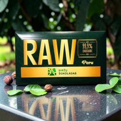 RAW PERU, juodasis šokoladas 99,9% RAW PERU, juodasis šokoladas 99,9%