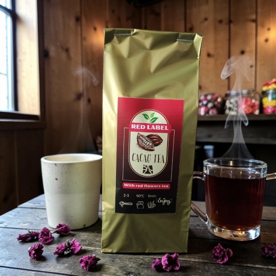 Skrudintų kakavos pupelių luobelių arbata, RED LABEL